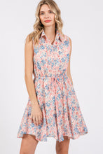 Load image into Gallery viewer, GeeGee Full Size Floral Eyelet Sleeveless Mini Dress
