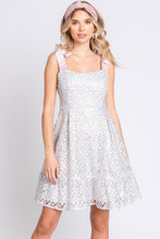 Load image into Gallery viewer, GeeGee Mesh Floral Embroidered Sleeveless Dress
