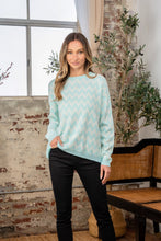 Load image into Gallery viewer, Sew In Love Full Size Wave Stripe Contrast Long Sleeve Sweater
