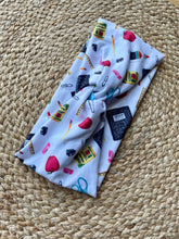 Load image into Gallery viewer, School Supplies Knit Twist Headband*