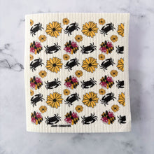 Load image into Gallery viewer, Maryland Flower Flag Crab Patterned Swedish Dish Cloth