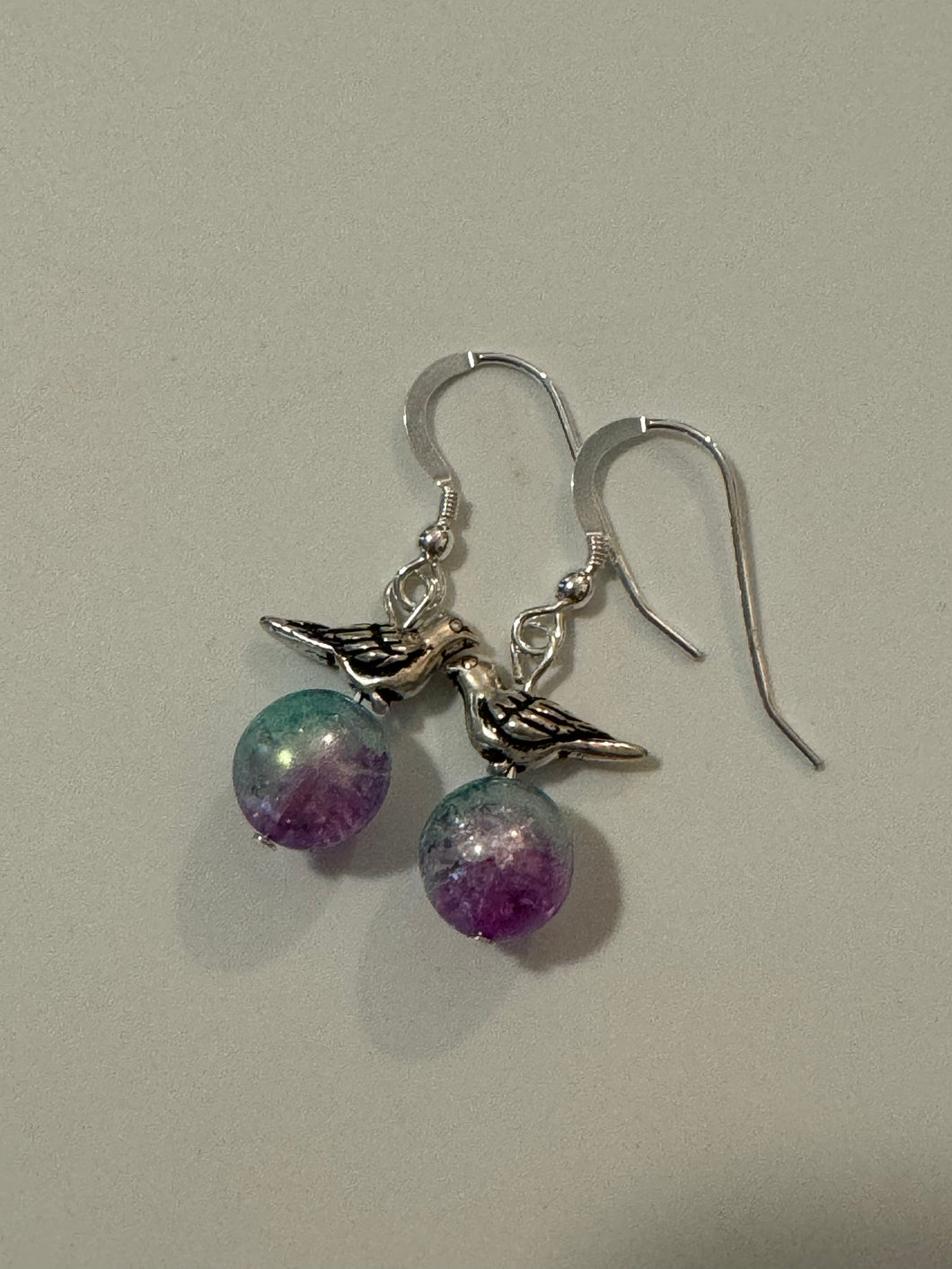 Bird Glass Earrings