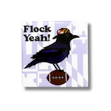 Load image into Gallery viewer, Flock Yeah Baltimore Ravens Fridge Magnet