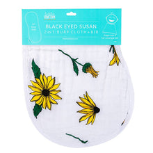 Load image into Gallery viewer, Black Eyed Susan Burp and Bib (Unisex)