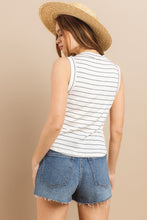 Load image into Gallery viewer, Ces Femme Striped Round Neck Tank