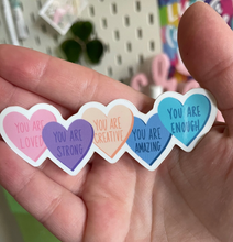 Load image into Gallery viewer, Candy Heart Affirmations Sticker