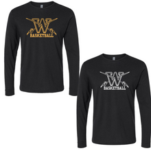 Load image into Gallery viewer, Winfield rec basketball- black unisex long sleeve tee
