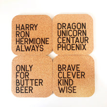 Load image into Gallery viewer, Wizard Fandom Coaster Set
