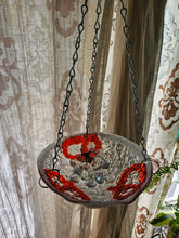 Load image into Gallery viewer, Fused Glass Bee/Butterfly Water Bowl - Orange O's
