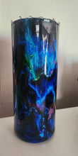 Load image into Gallery viewer, Dark Ink Swirl Glass Vase
