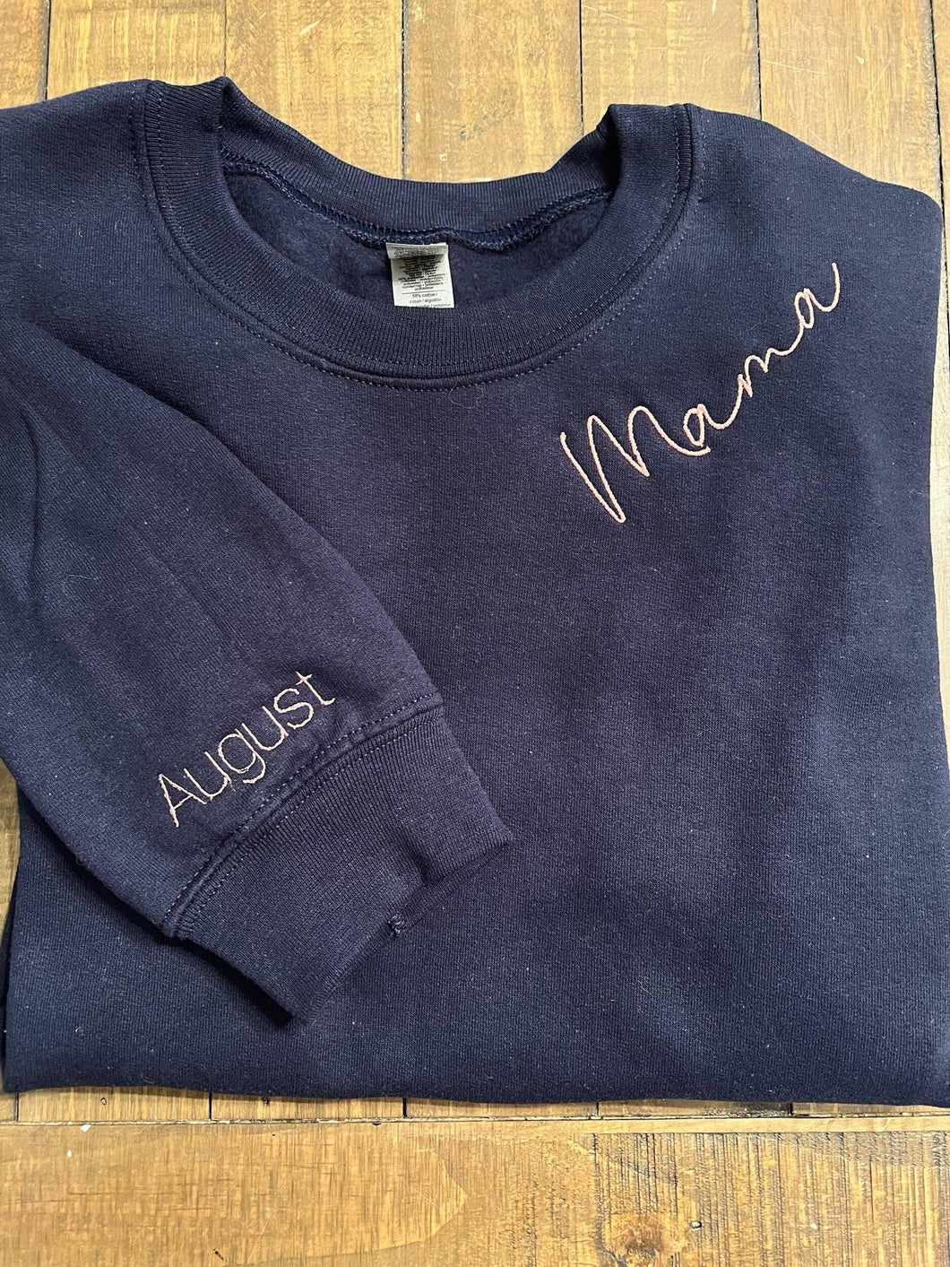 Mama crewneck- custom embroidery sweatshirt- (10-15 BUSINESS DAY turnaround)