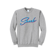 Load image into Gallery viewer, Shock basketball crewneck-gray- youth and adult logo2

