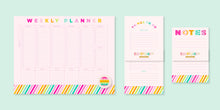 Load image into Gallery viewer, List Notepad | 4.25"x8.5" | Rainbow Stripes
