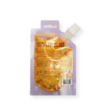 Load image into Gallery viewer, tangerine SPARKLE PARTY HAIR AND BODY GEL - SINGLE PACKS: TANGERINE SMILES
