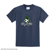Load image into Gallery viewer, CCSC-WILDFIRE- Port and Co YOUTH Fan Favorite tee- Navy
