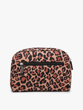 Load image into Gallery viewer, Neoprene Striped Cosmetic Bag: Camo-Grey
