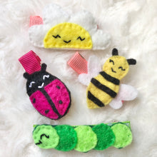 Load image into Gallery viewer, Happy Bee Felt Hair Clips
