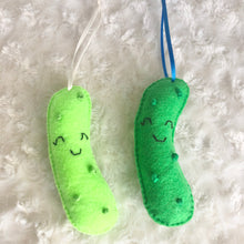 Load image into Gallery viewer, Smiling Pickle Felt Ornaments
