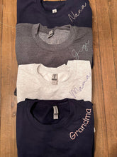 Load image into Gallery viewer, Mama crewneck- custom embroidery sweatshirt- (10-15 BUSINESS DAY turnaround).
