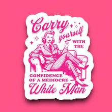 Load image into Gallery viewer, Feminist Mediocre White Man Sticker
