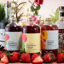 Load image into Gallery viewer, Strawberry &amp; Basil Cocktail and Mocktail Mixer, 16 fl oz
