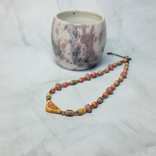 Load image into Gallery viewer, Aztec Paper Bead Necklace - 17&quot; with 2&quot; chain extender
