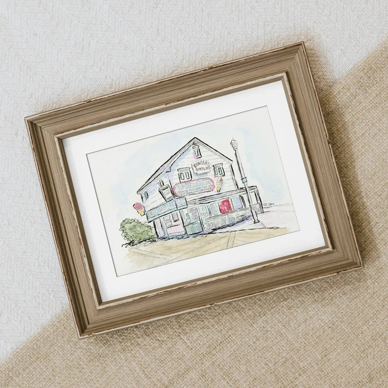 Dumsers Dairyland watercolor 8 x 10