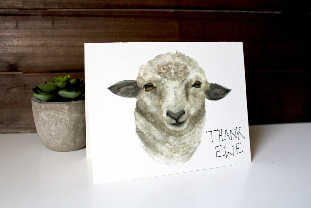 Thank Ewe Sheep Card