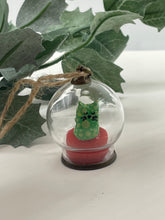 Load image into Gallery viewer, Green Kitty Christmas Ornament
