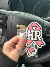 Load image into Gallery viewer, HR sticker- Heather Ruane breast cancer sticker and magnet -fundraiser
