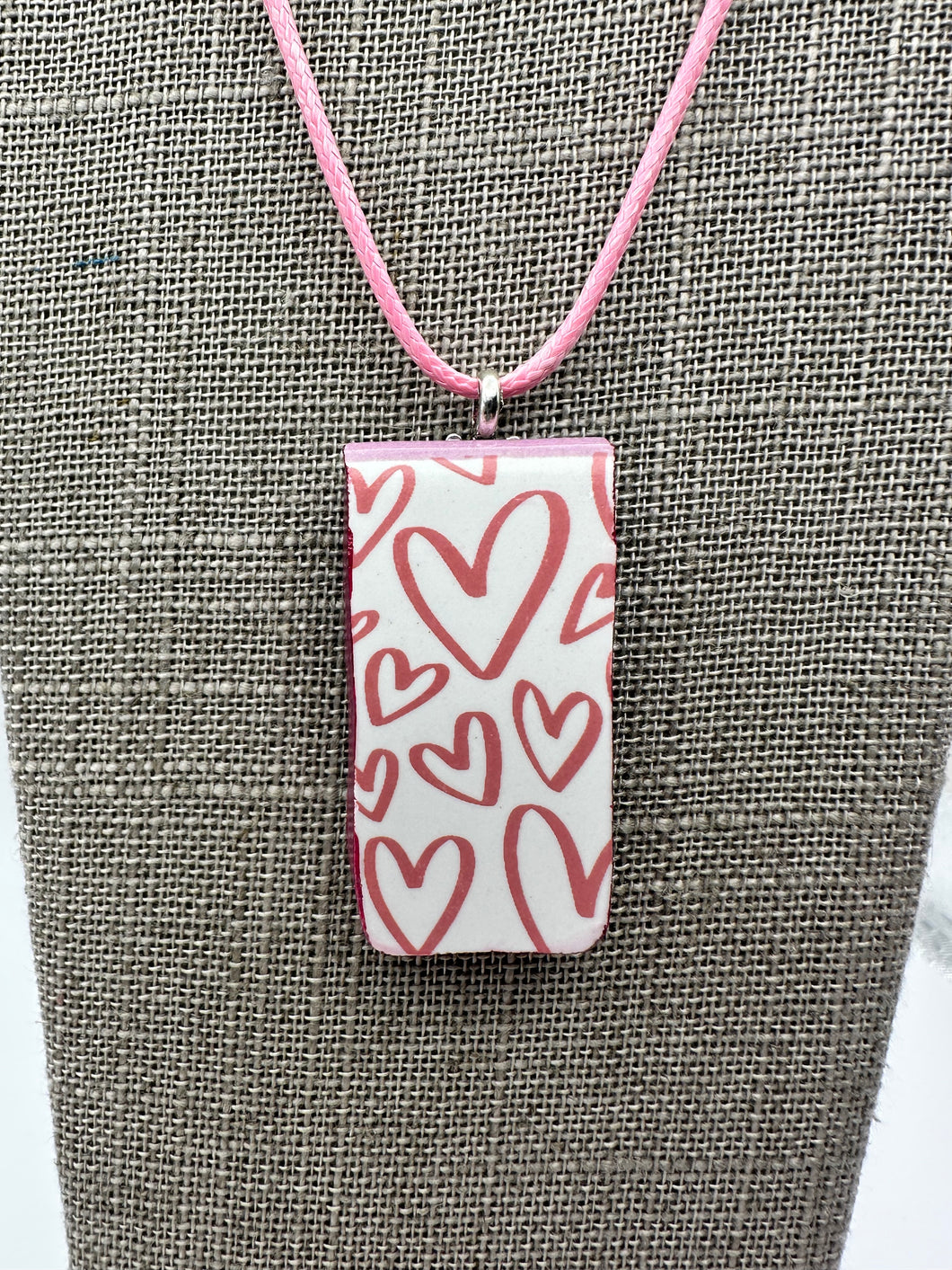 Hearts Rectangle Necklace