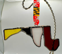 Load image into Gallery viewer, Maryland Stained Glass Ornament
