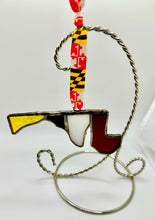 Load image into Gallery viewer, Maryland Stained Glass Ornament
