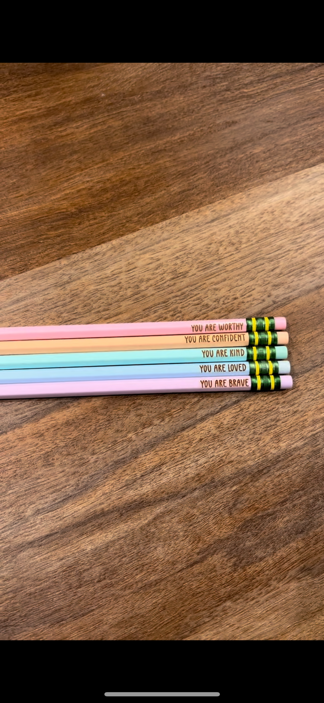 Positive Affirmation pencils