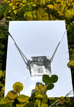 Load image into Gallery viewer, Silver Stainless Steel Necklace with a Blue Vintage Glass Charm
