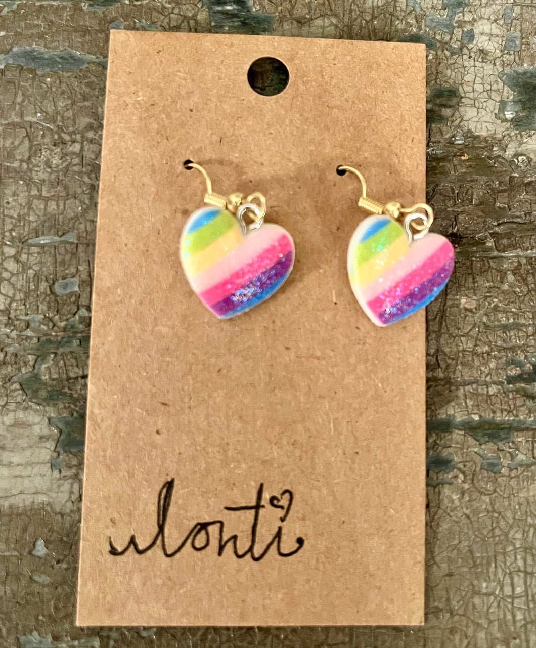 Rainbow Heart Pride Earrings