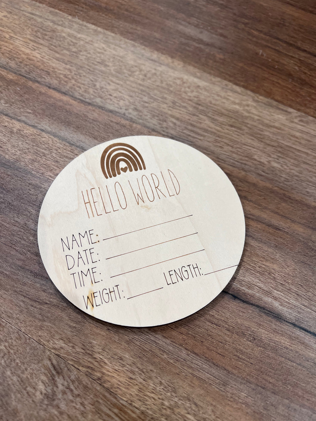 Newborn announcement, hello world