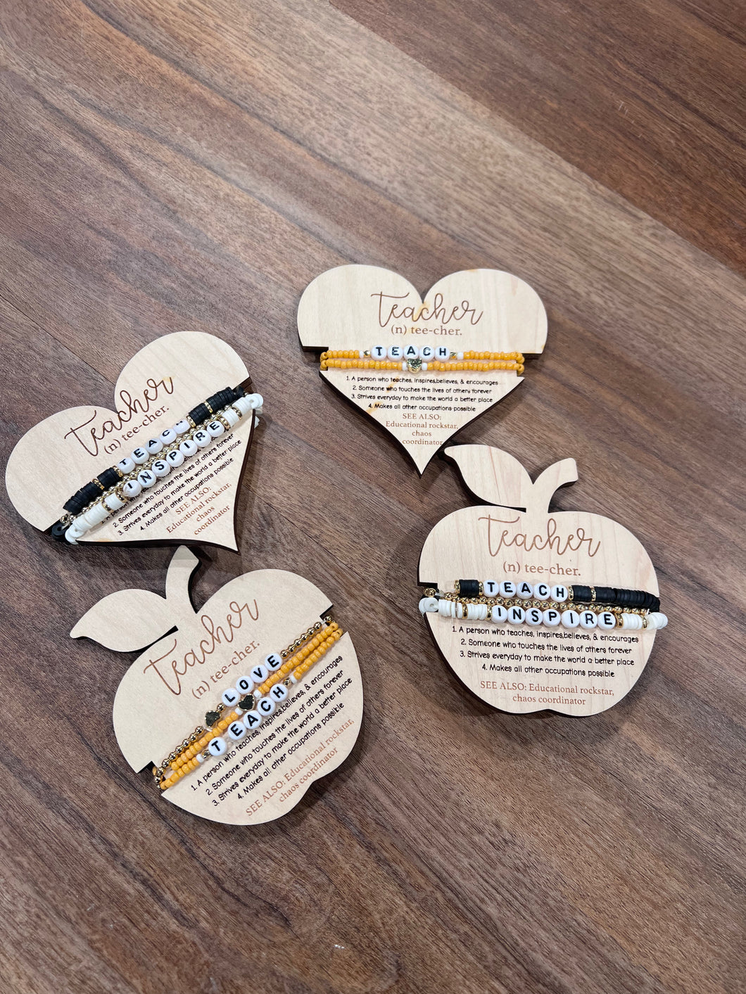 Teacher appreciation bracelets