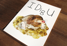 Load image into Gallery viewer, I Dig U Valentine's Day Card
