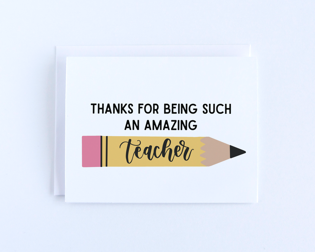 Teacher Thanks Greeting Card