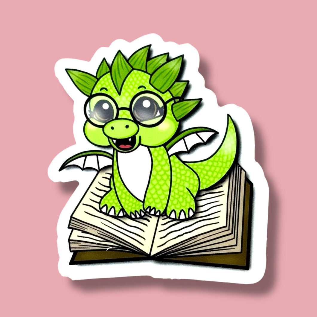 Book Dragon Sticker