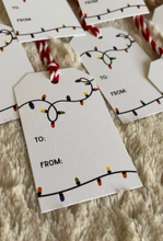 Load image into Gallery viewer, Christmas Lights Gift Tags | Set of 8
