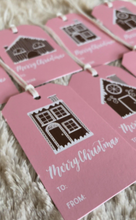 Load image into Gallery viewer, Pink Gingerbread House Gift Tags | Set of 8

