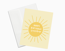 Load image into Gallery viewer, Happy Birthday Sunshine Card | Yellow Birthday Card
