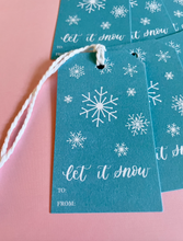 Load image into Gallery viewer, Let it Snow Blue Holiday Gift Tags | Set of 8
