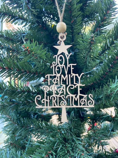 Joy Peace Tree Ornament