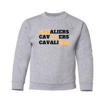 Load image into Gallery viewer, winfield cheer- YOUTH cavs stack tee, sweatshirt, long sleeve, tank
