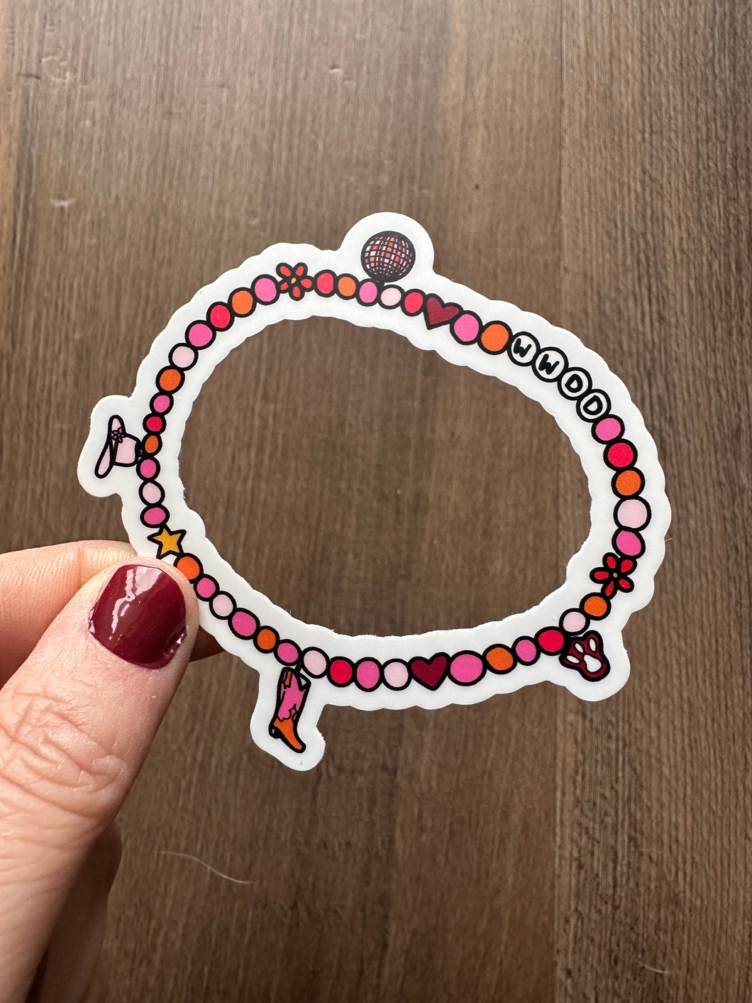 Dolly Parton Friendship Bracelet Sticker