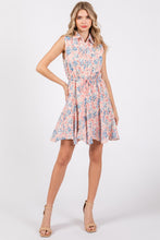 Load image into Gallery viewer, GeeGee Full Size Floral Eyelet Sleeveless Mini Dress
