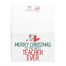 Load image into Gallery viewer, Teacher Christmas Card Holiday Greeting Cards Teacher Gifts
